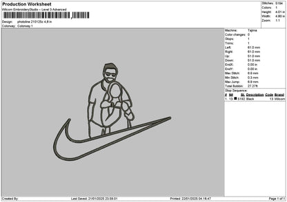 Photoline 2101c Embroidery File 6 sizes