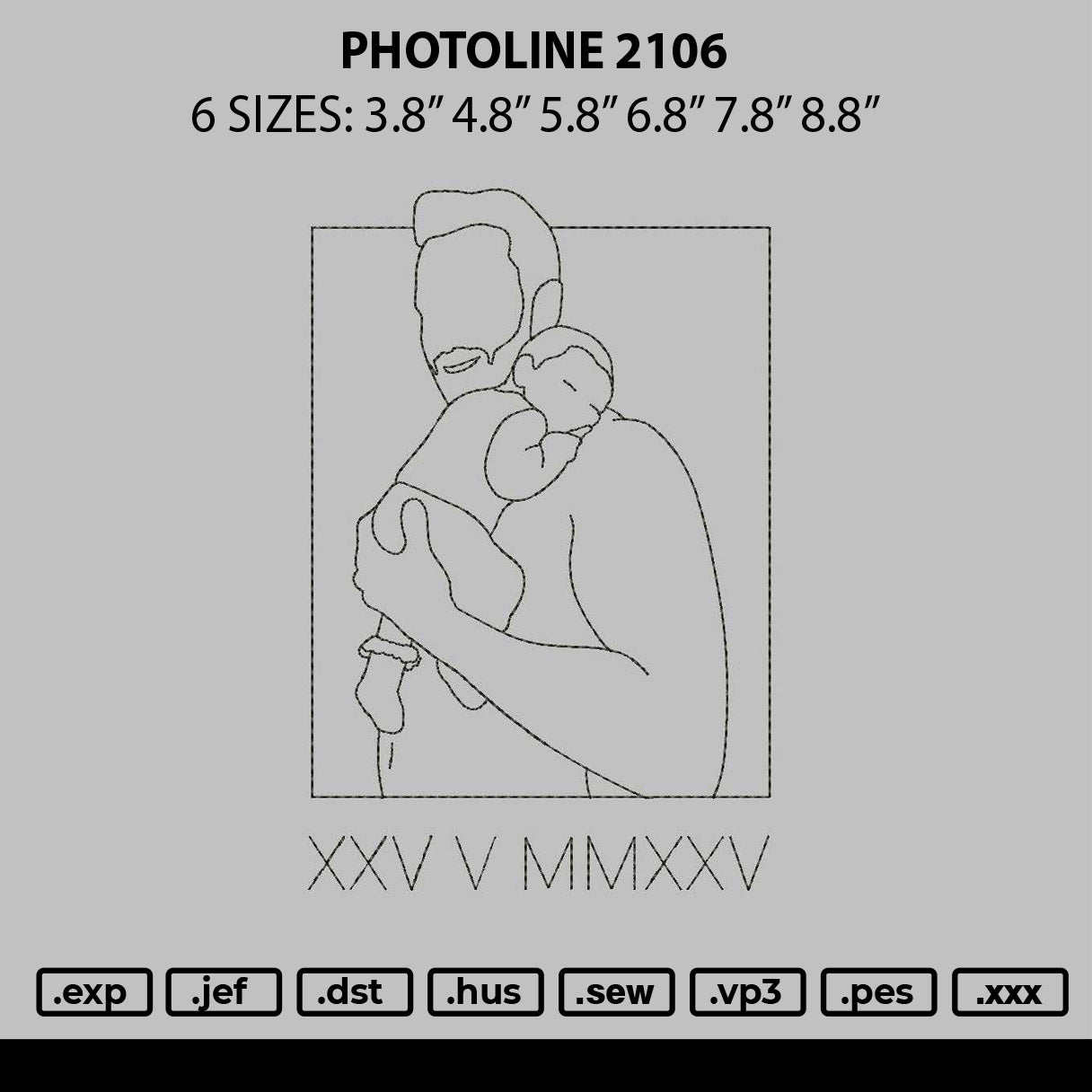Photoline 2206 Embroidery File 6 sizes