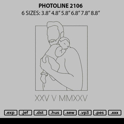 Photoline 2206 Embroidery File 6 sizes