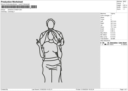 Photoline 2109 Embroidery File 6 sizes