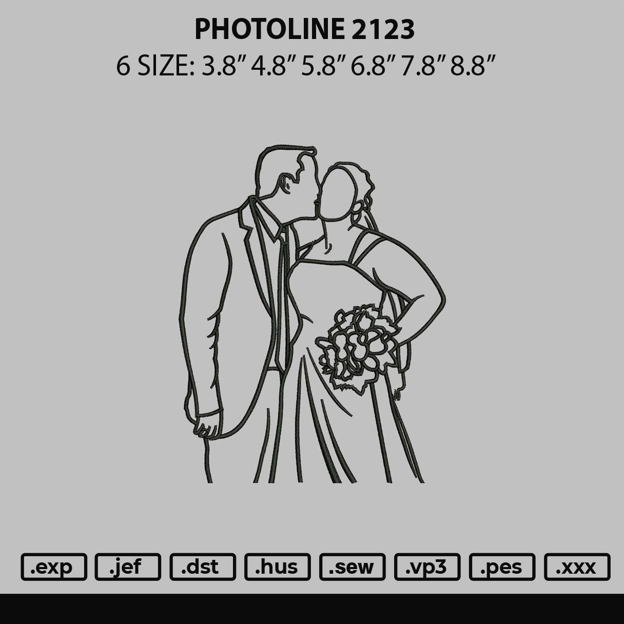 Photoline 2123 Embroidery File 6 sizes