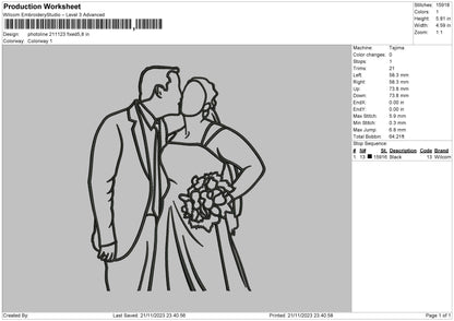 Photoline 2123 Embroidery File 6 sizes