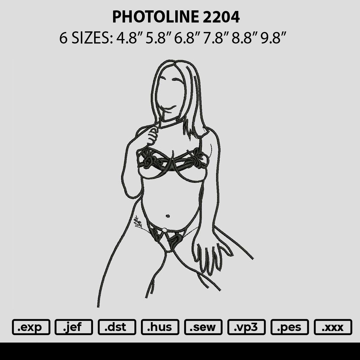 Photoline 2204 Embroidery File 6 sizes