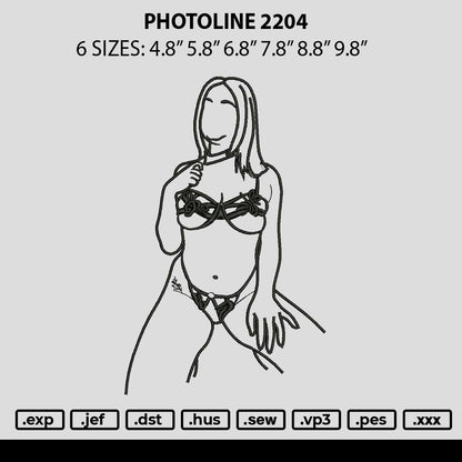 Photoline 2204 Embroidery File 6 sizes