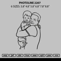 Photoline 2207 Embroidery File 6 sizes