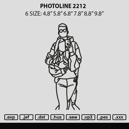 Photoline 2212 Embroidery File 6 sizes
