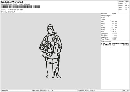Photoline 2212 Embroidery File 6 sizes