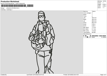 Photoline 2212 Embroidery File 6 sizes