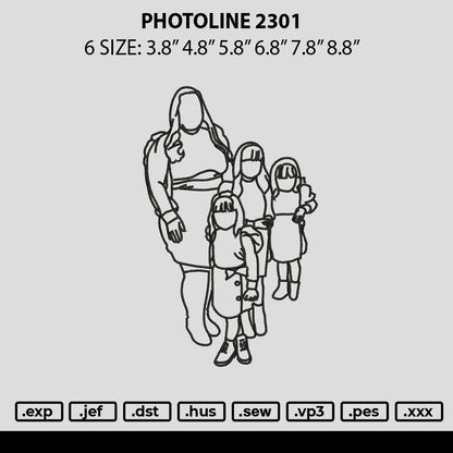 Photoline 2301 Embroidery File 6 sizes