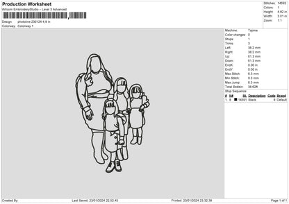 Photoline 2301 Embroidery File 6 sizes