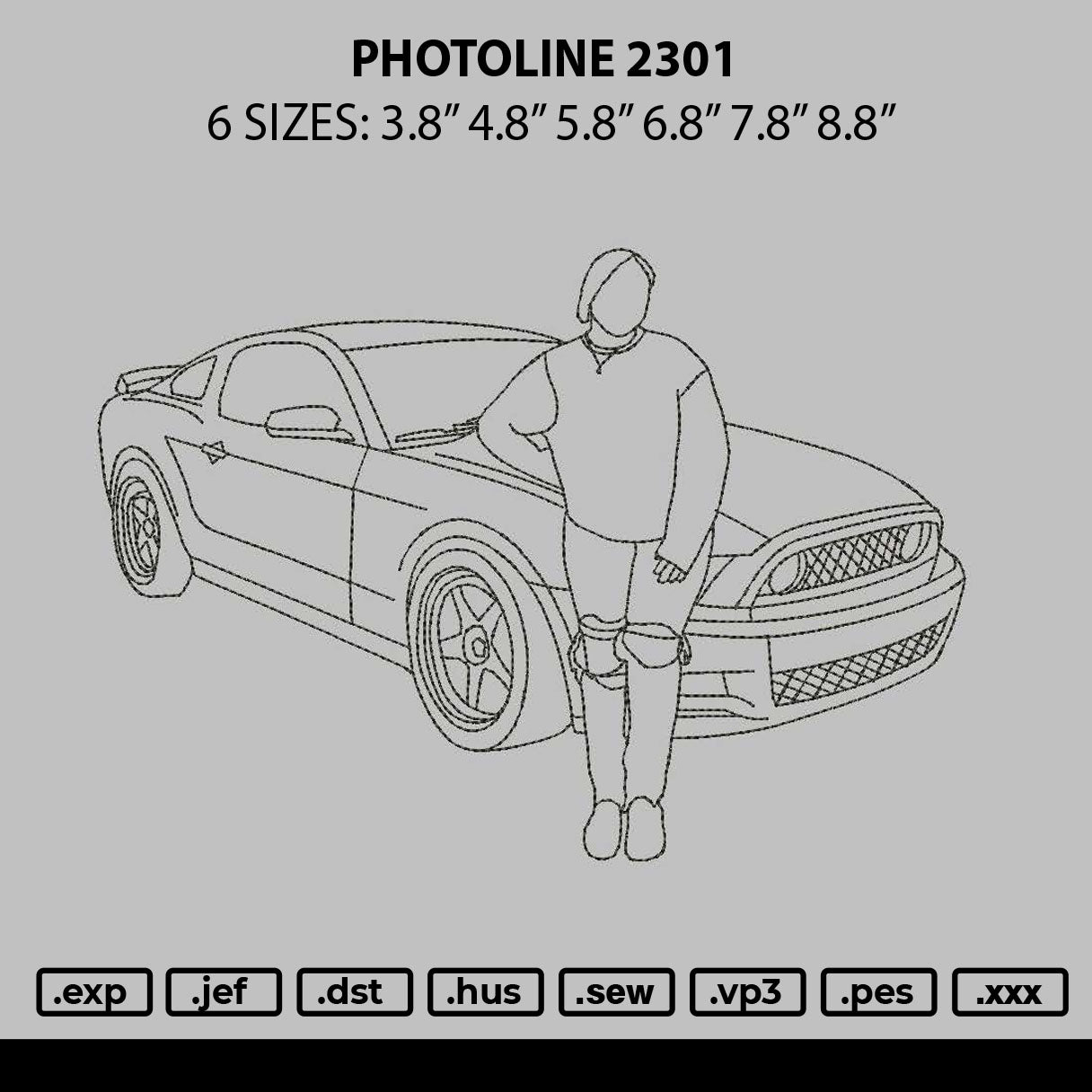 Photoline 2301 Embroidery File 6 sizes