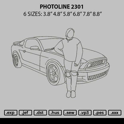 Photoline 2301 Embroidery File 6 sizes