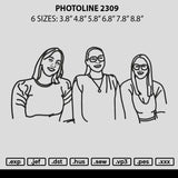 Photoline 2309 Embroidery File 6 sizes