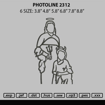 Photoline 2312 Embroidery File 6 sizes