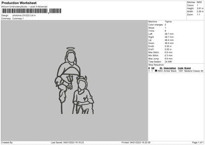 Photoline 2312 Embroidery File 6 sizes