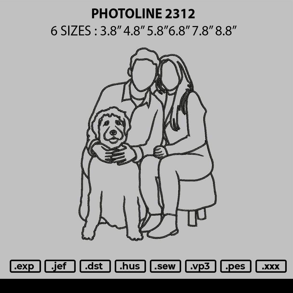 Photoline 2312 Embroidery File 6 sizes
