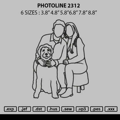 Photoline 2312 Embroidery File 6 sizes