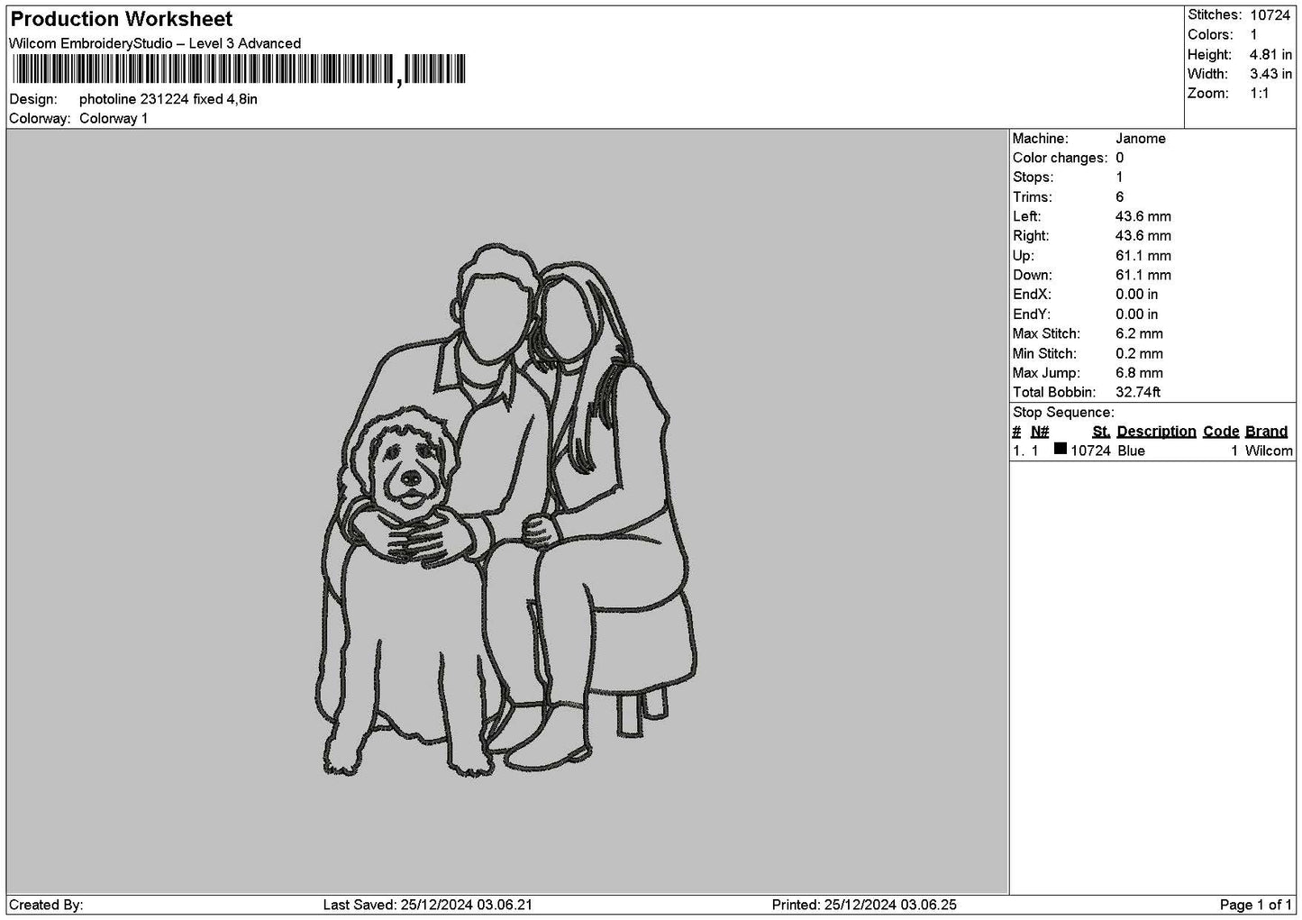 Photoline 2312 Embroidery File 6 sizes