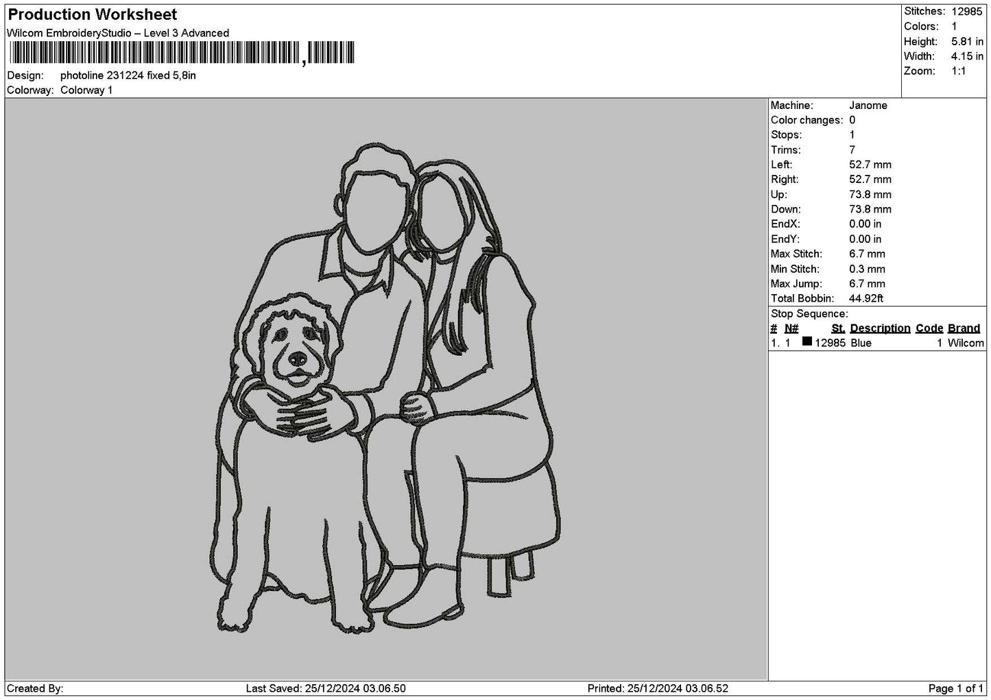 Photoline 2312 Embroidery File 6 sizes