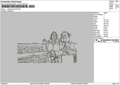 Photoline 2310 Embroidery File 6 sizes