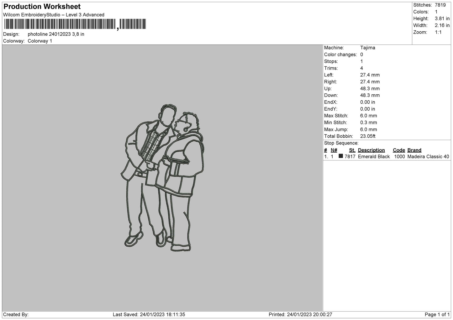 Photoline 2401 Embroidery File 6 sizes