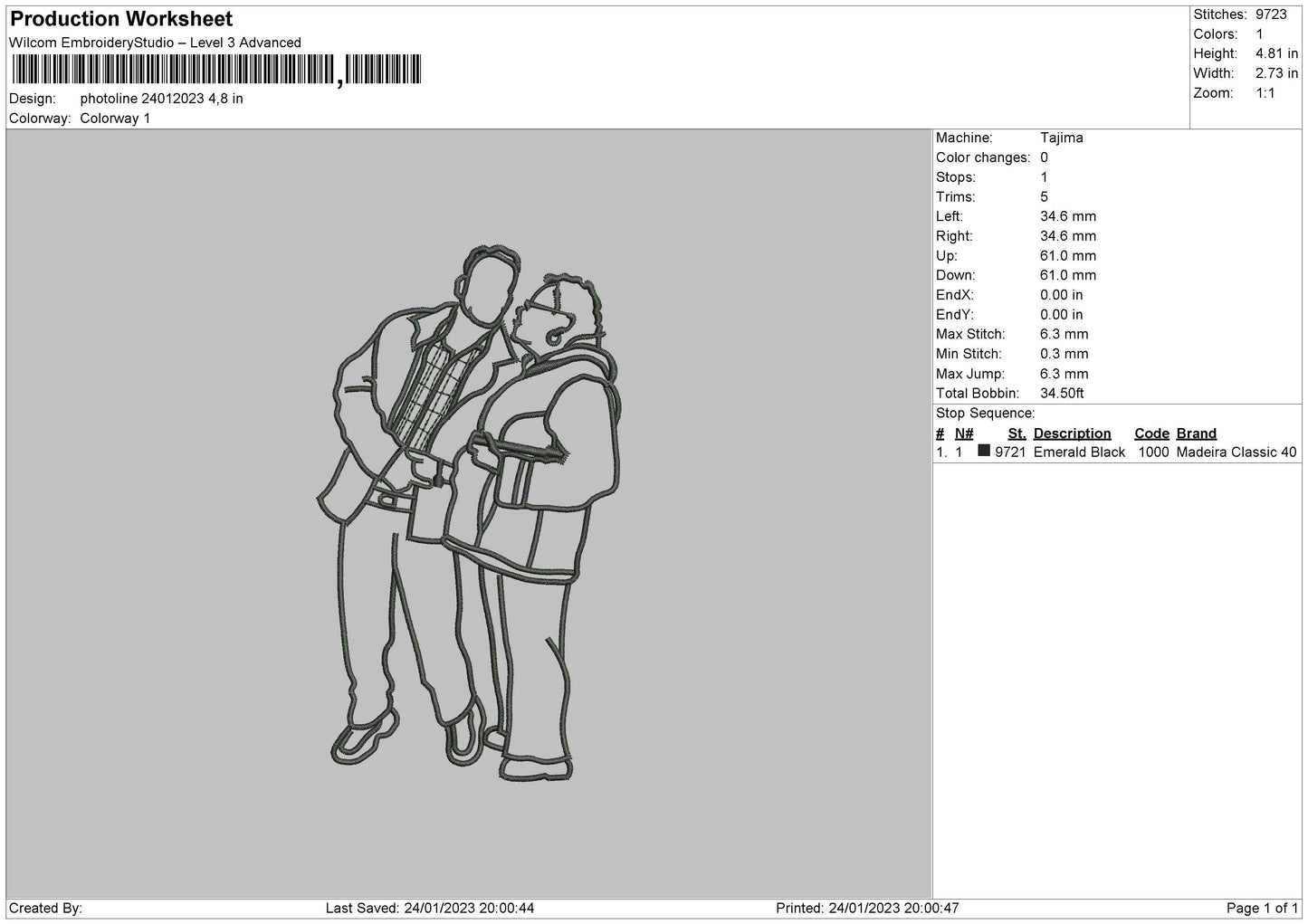 Photoline 2401 Embroidery File 6 sizes