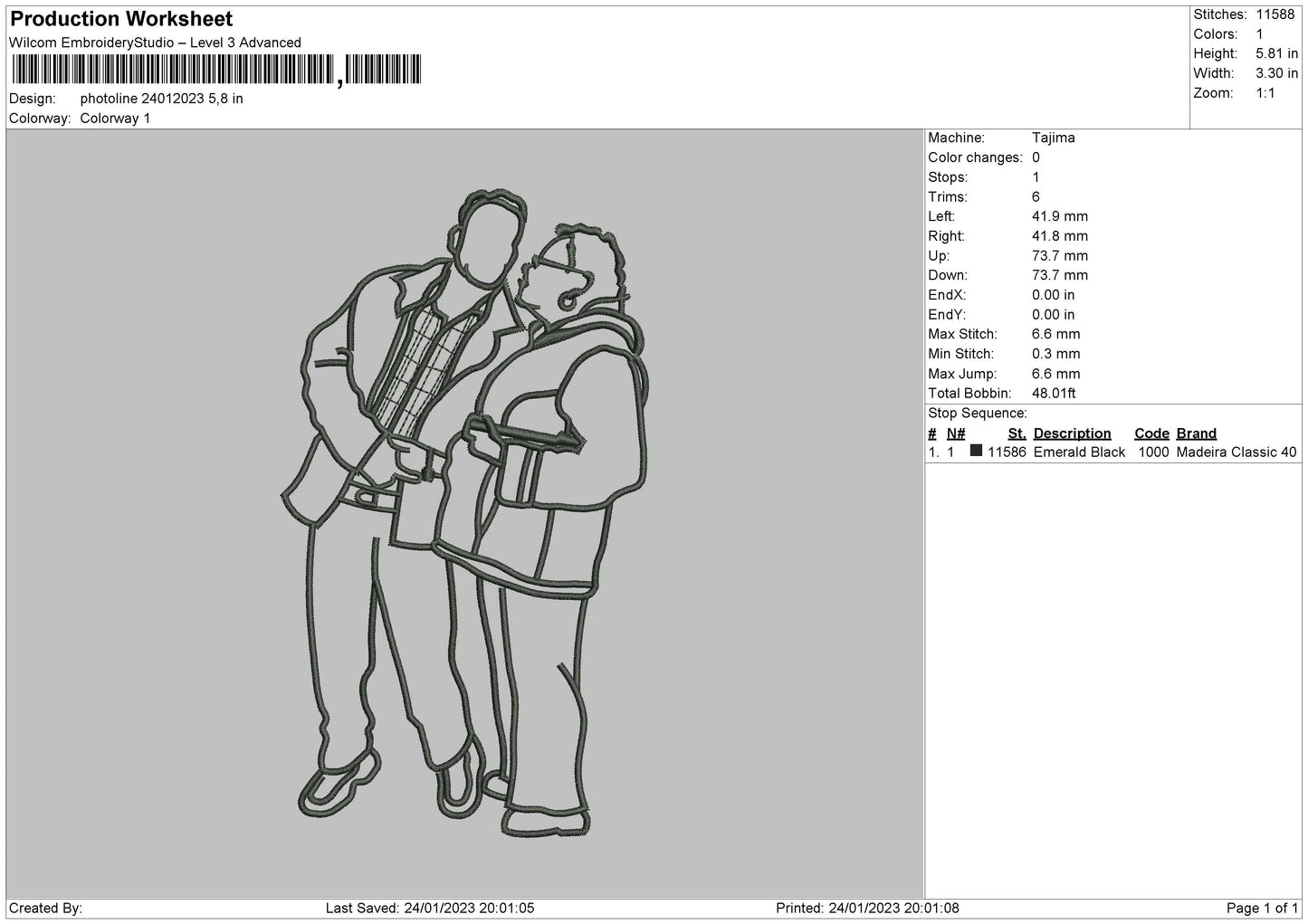 Photoline 2401 Embroidery File 6 sizes