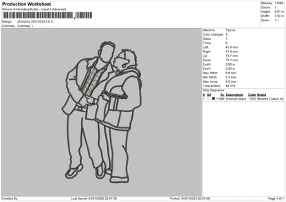 Photoline 2401 Embroidery File 6 sizes