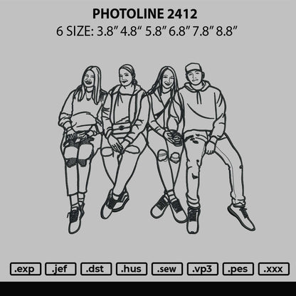 Photoline 2412 Embroidery File 6 sizes