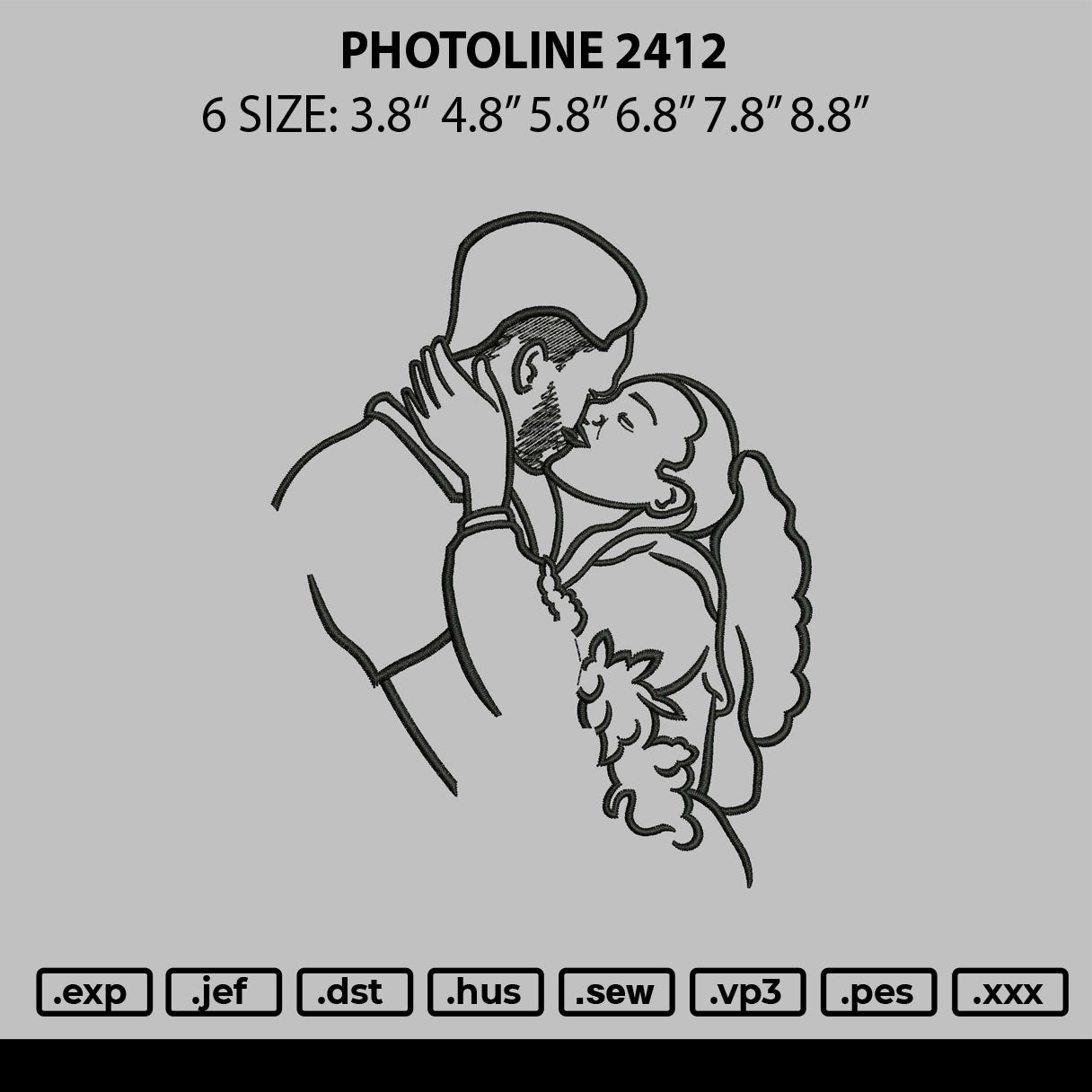Photoline 2412 Embroiery File 6 sizes