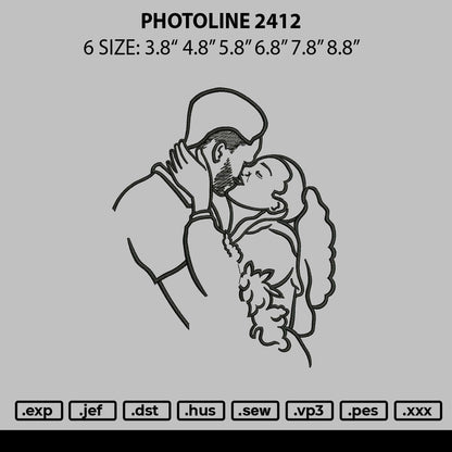 Photoline 2412 Embroiery File 6 sizes