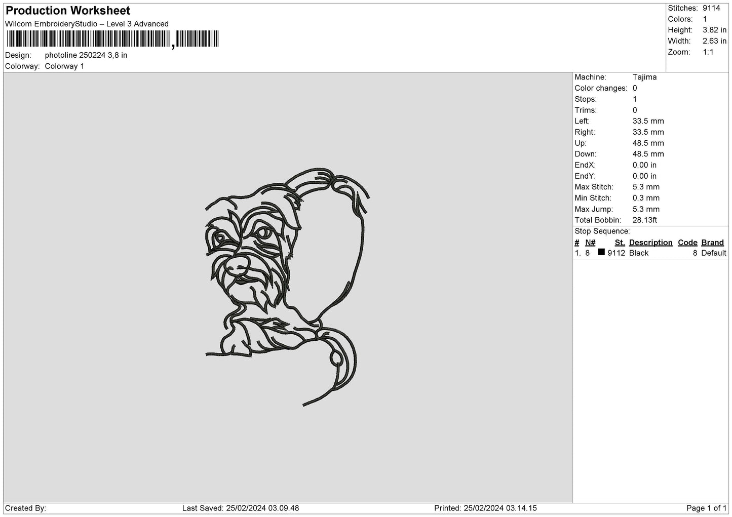 Photoline 2502 Embroidery File 6 sizes