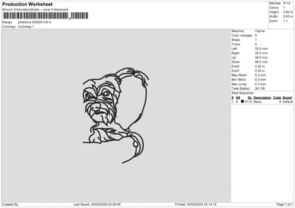 Photoline 2502 Embroidery File 6 sizes