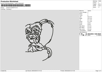 Photoline 2502 Embroidery File 6 sizes