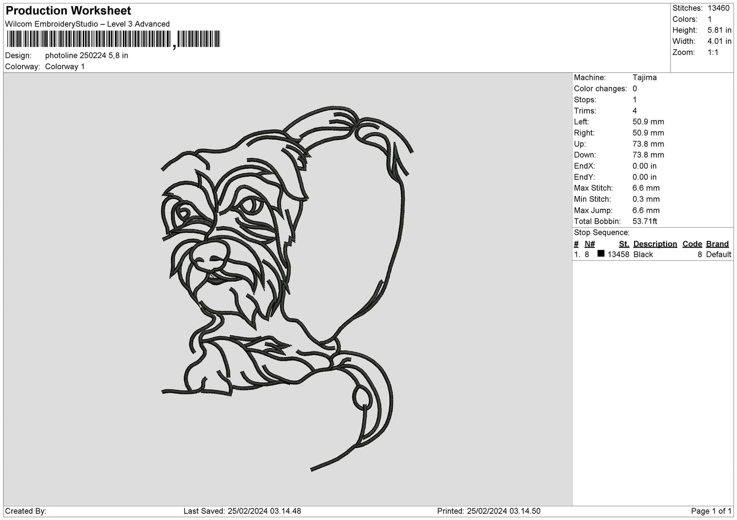 Photoline 2502 Embroidery File 6 sizes