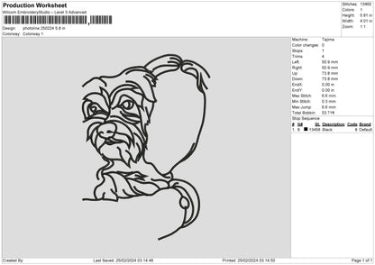 Photoline 2502 Embroidery File 6 sizes