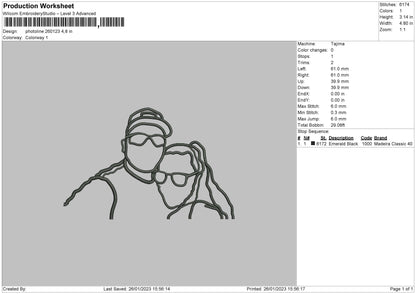 Photoline 2601 Embroidery File 6 sizes