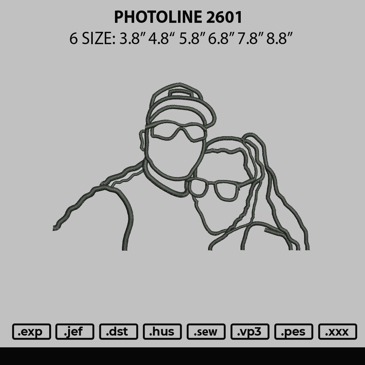 Photoline 2601 Embroidery File 6 sizes
