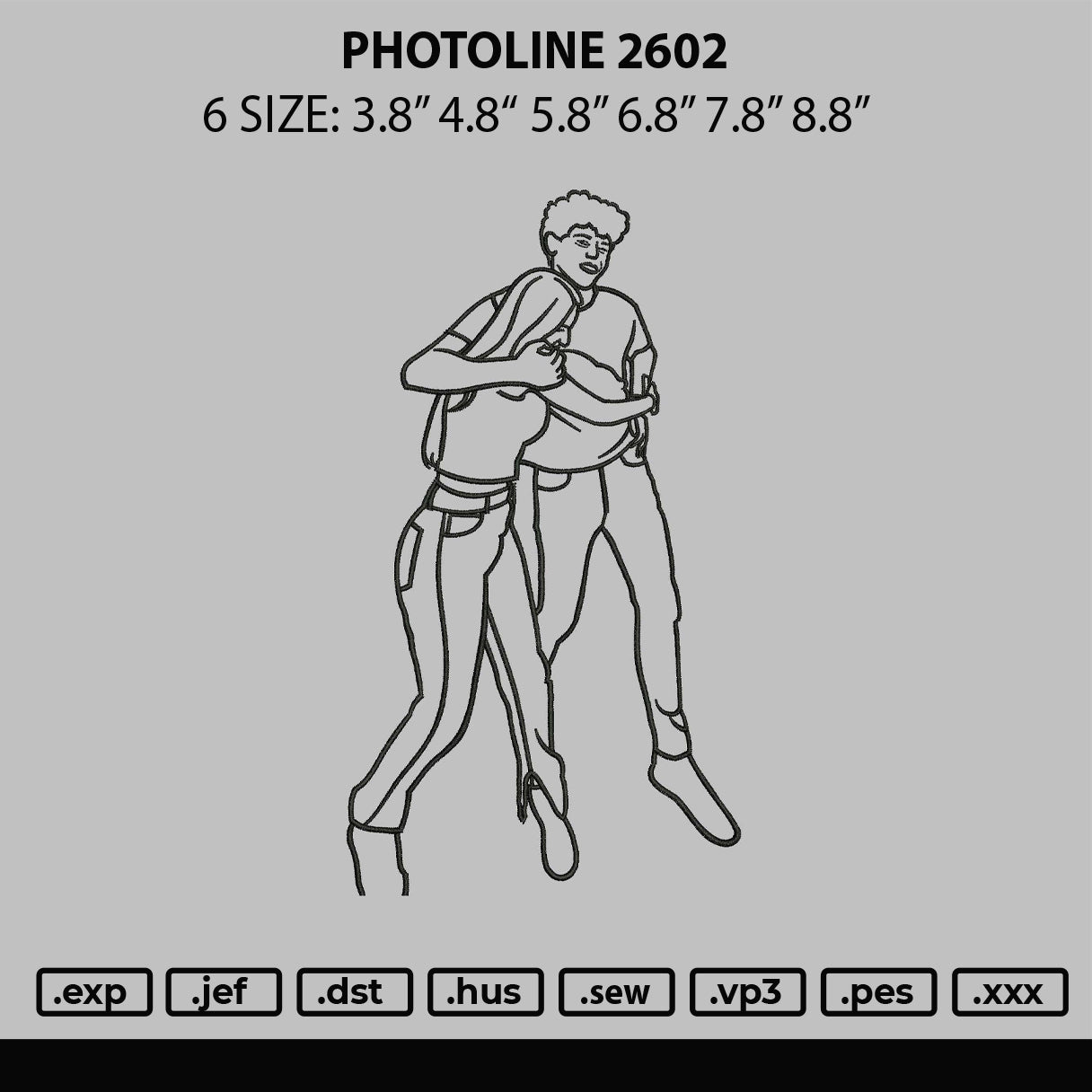 Photoline 2602 Embroidery File 6 sizes