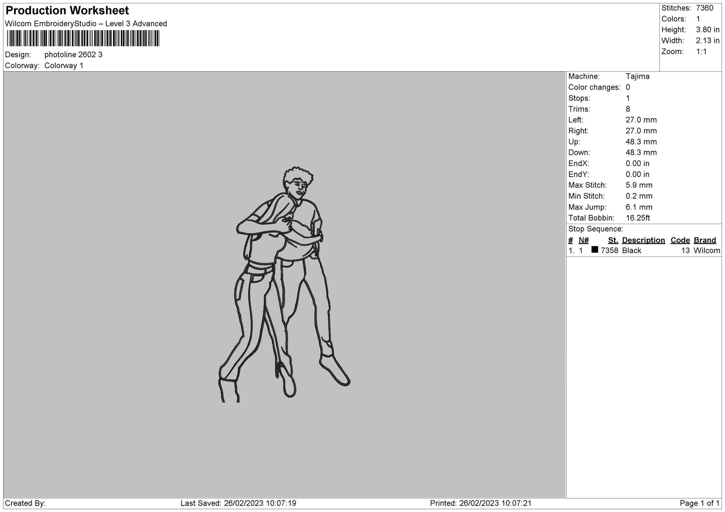Photoline 2602 Embroidery File 6 sizes
