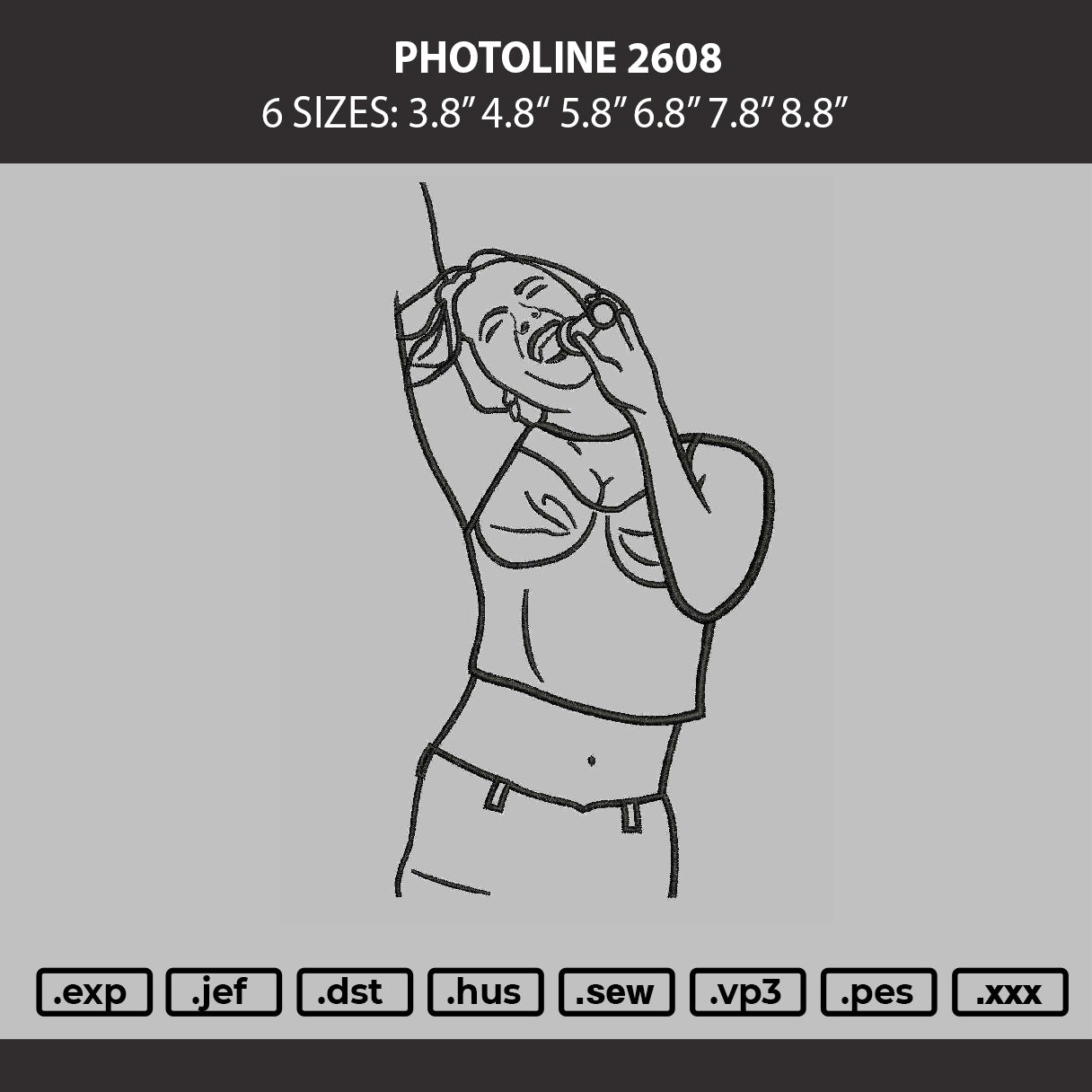 Photoline 2608 Embroidery Machine Design File 6 sizes