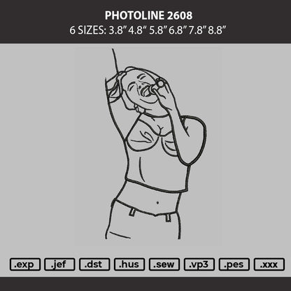 Photoline 2608 Embroidery Machine Design File 6 sizes