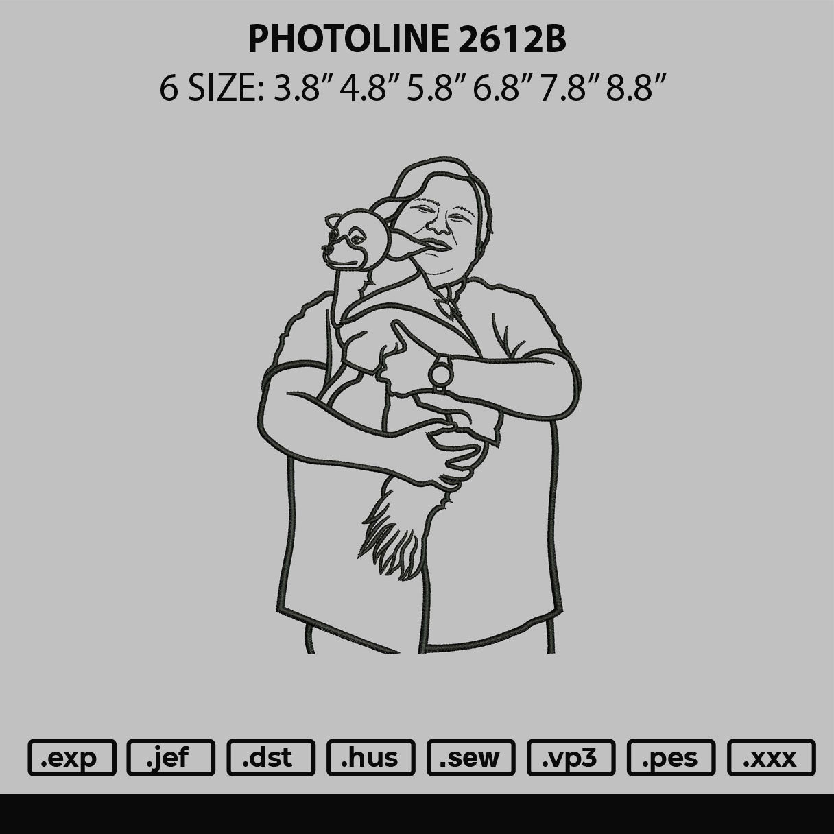 Photoline 2612b Embroidery File 6 sizes
