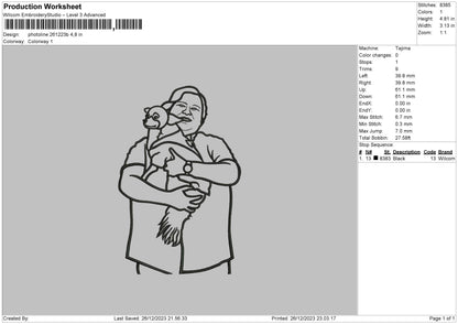 Photoline 2612b Embroidery File 6 sizes