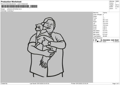 Photoline 2612b Embroidery File 6 sizes