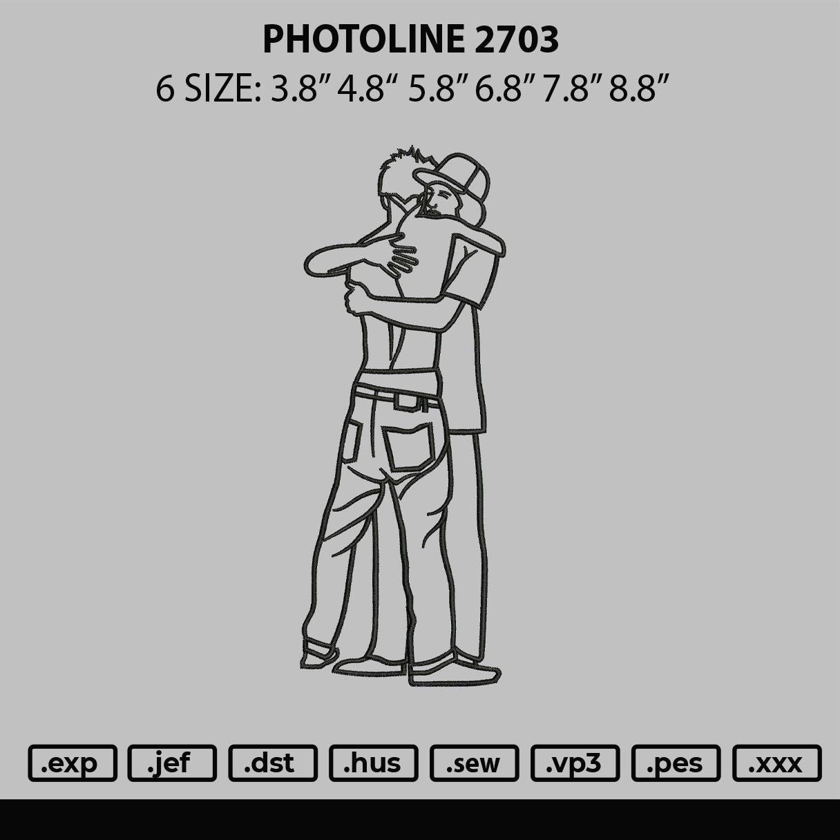 Photoline 2703 Embroidery File 6 sizes
