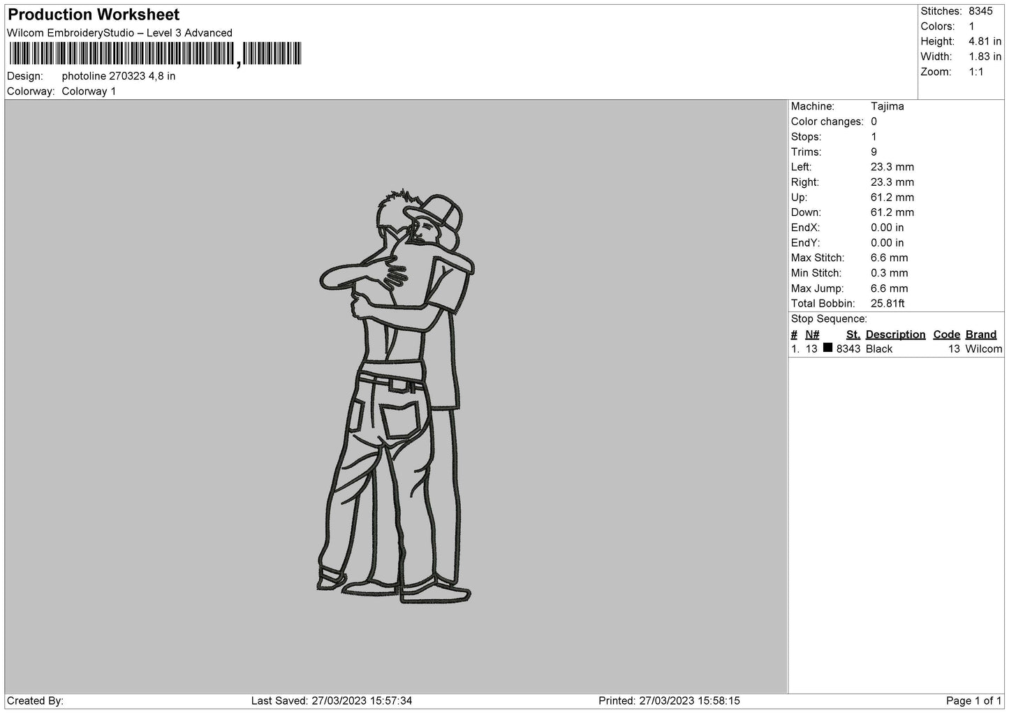 Photoline 2703 Embroidery File 6 sizes