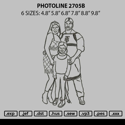 Photoline 2705b Embroidery File 6 sizes