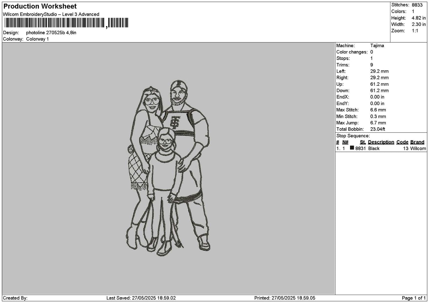 Photoline 2705b Embroidery File 6 sizes