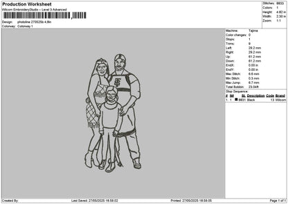 Photoline 2705b Embroidery File 6 sizes